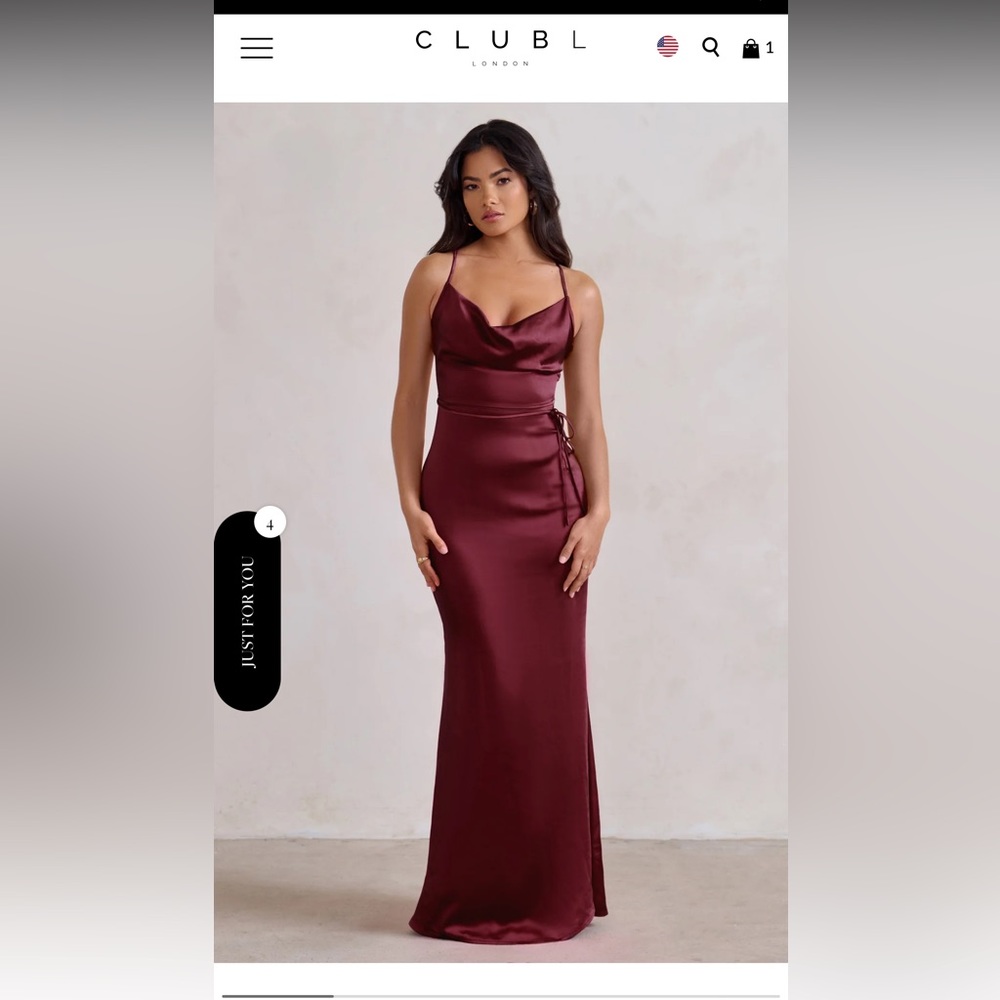 Club L London Burgundy Dress Size US 6